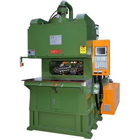 Two color vertical injection molding machine